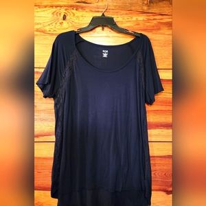 a.n.a lace trim blouse